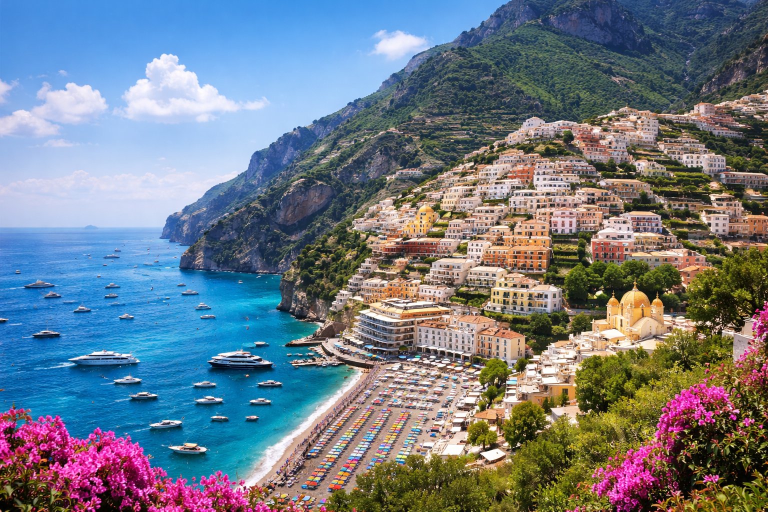 Cours d'italien collectif en ligne - Positano Italie